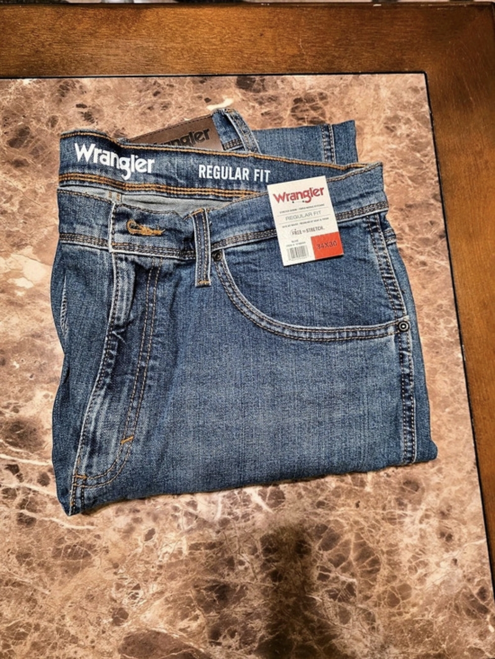 Wrangler Regular Fit Free to Stretch Jeans Free to Stretch Men's Jeans Blue